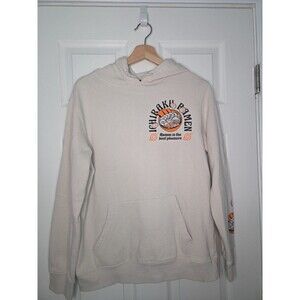Naruto Ichiraku Ramen Shop Hoodie Cream Sz Men S Thinner Very Soft Lining Asian
